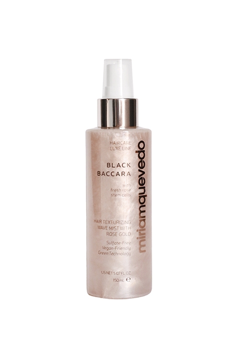 MIRIAM QUEVEDO BLACK BACCARA TEXTURIZING WAVE MIST WITH ROSE GOLD