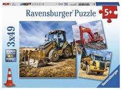 Ravensburger puslespill 3x49 Diggers at Work!  3x49b - Ravensburger