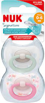 NUK signature silicon 0-6mnd Rosa/Hvit - NUK