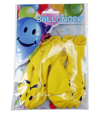 Ballongar 8pk Smiley Smiley - Tinka