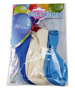 Ballongar 8pk Blå/hvit  blå/hvit - Tinka