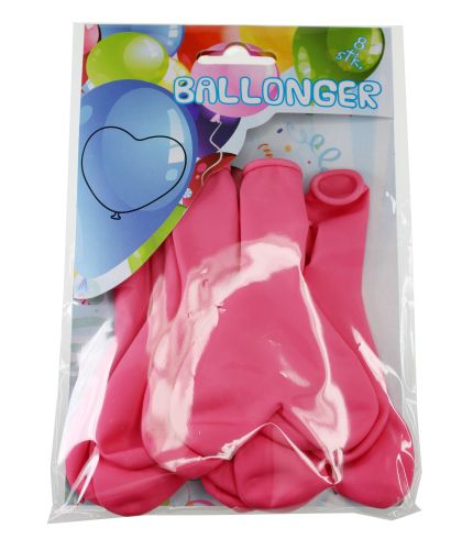 Ballongar 8pk rosa hjerter rosa hjerte - Tinka