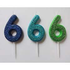 Kakelys - 6 Lys blå - Tinka