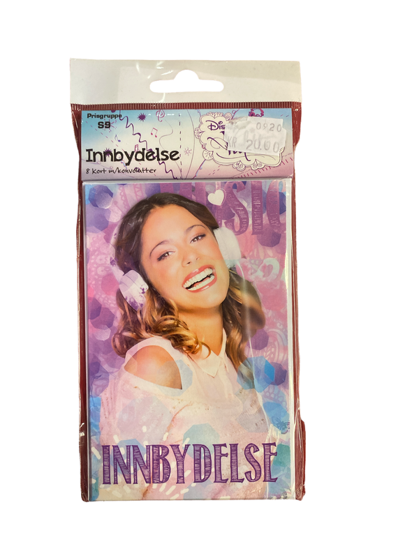 Disney Invitasjonar 8pk Violetta - Bursdag/Fest