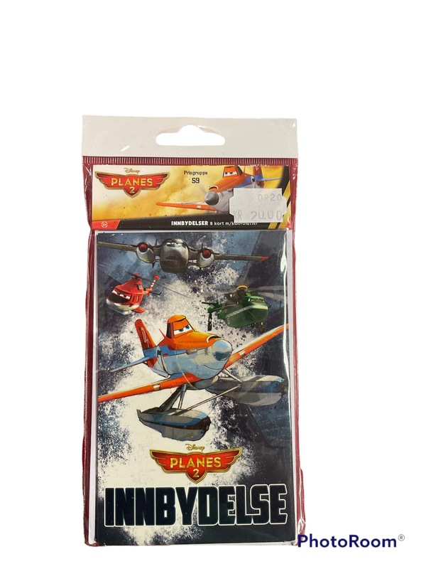 Disney Invitasjonar 8pk Planes - Bursdag/Fest