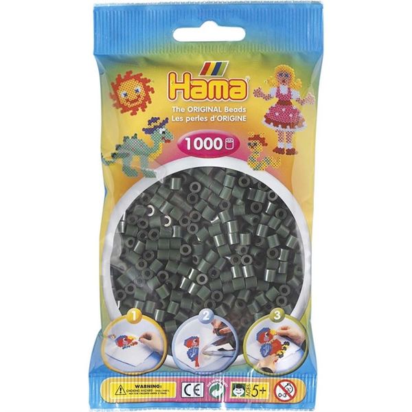 Hama Midi Beads 1000 pcs Dark green 207-28 207-28 - hama