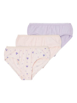 NMFBRIEFS 3P BARELY PINK HEART   - Name It