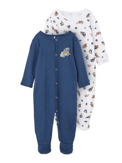 NBMNIGHTSUIT 2P W/F DARK DENIM TOYS   - Name It
