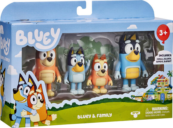 Bluey figur 4 pk 4 pk - Liniex