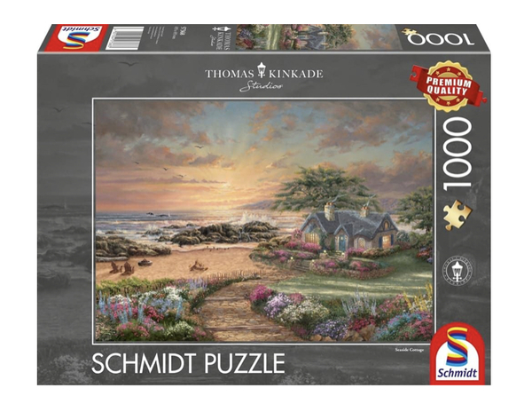 Schmidt puslespill 1000 Thomas Kinkade: Seaside Cottage Seaside Cottage - Schmidt