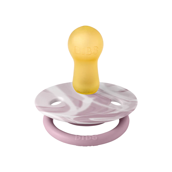 BIBS De Lux 2pk Tie Dye Heather white/natural rubber latex - str 1 Heather White - Salg