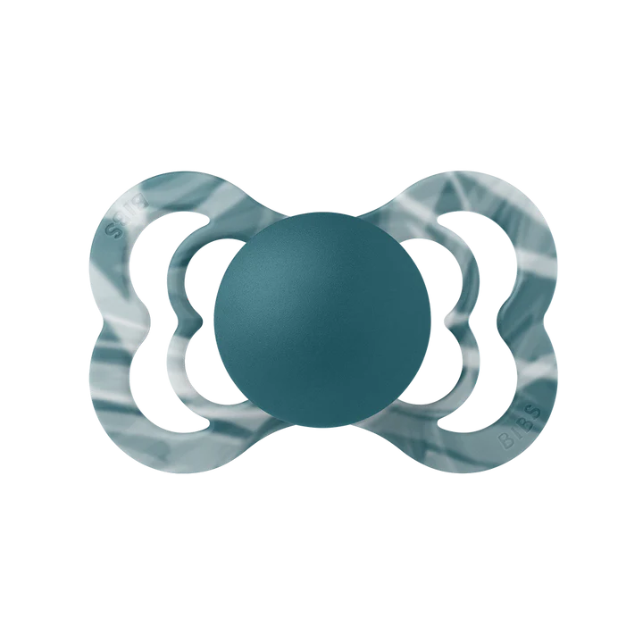 BIBS Supreme 2pk tie dye forest lake white/silicone - str 1 Forest Lake White - Salg