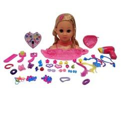 DUKKE - HF SMINKE- OG HÅRDUKKE BLOND Rosa - happy friend