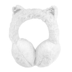  ØREVARMER HVIT M/GLITTERØRER  Kvit m/glitterøre - Tinka