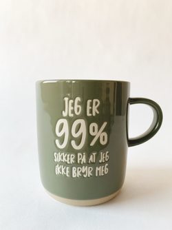 Krus H 9,5 Cm “99 % Sikker”  - Trend Design