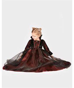 Den gode feen Vampyrkjole sort/rød 10-12 år 10-12år - Halloween