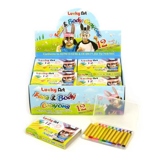 Ansiktsmaling stifter 12stk Ansikts maling - Karneval