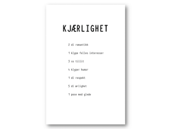  Kjærlighet | 10x15 cm  - Papirkort.no