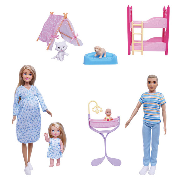 Anlily m/familie (mangler deler til teltet i pakken - derfor tilbud) Familie - Salg