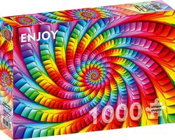 Enjoy puslespill 1000 Psychedelic Rainbow Spiral 1000 biter - Enjoy puzzle