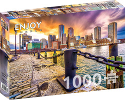 Enjoy puslespill 1000 Boston Harbor at Dusk, USA 1000 biter - Enjoy puzzle
