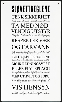 Skilt sjøvettreglene  - Børscompagniet