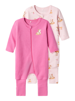 NBFNIGHTSUIT 2P ZIP FF ROSE DEER   - Name It