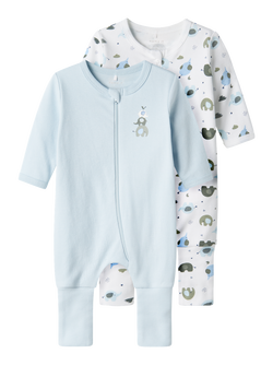 NBMNIGHTSUIT 2P ZIP  ELEPHANT   - Name It