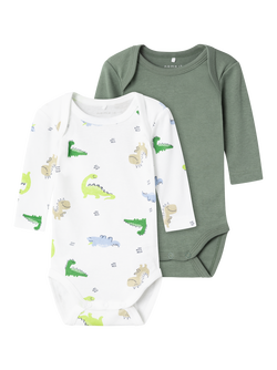 NBMBODY 2P LS WILD LIME DINO   - Name It