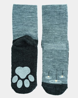 Kattnakken ullsokk antiskli Grå melert - Kattnakken