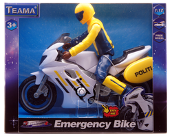 TEAMA NORSK POLITIMOTORSYKKEL M/LYD OG FIGUR Politimotorsykkel - Leiker