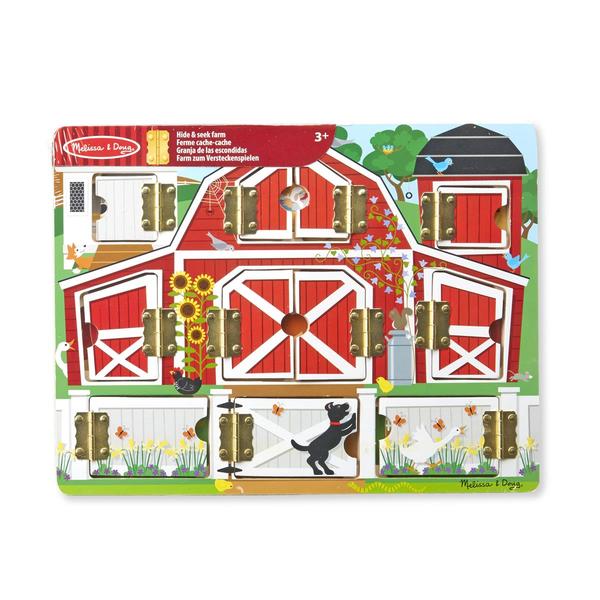 Wooden Activity Board Magnetic Farm Hide & Seek wodden activity board - Melissa & Doug