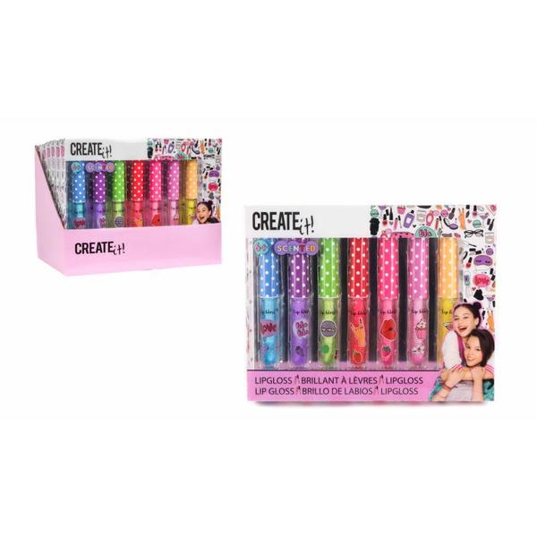 LIPGLOSS W GLITTER&SCENTED 7PCS CREATE IT Lipgloss - Sminke