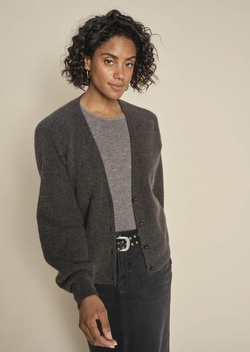 Thora V-Neck Knit Cardigan  - Mos Mosh