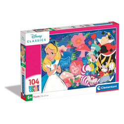Clementoni Puzzle Disney Alice in Wonderland 104 brikker Disney Classics - Salg