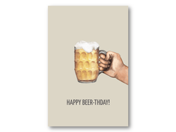 Happy beer-thday | 10x15 cm  - Papirkort.no