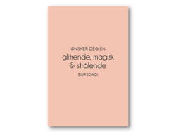 Glitrende bursdag | 10x15 cm  - Papirkort.no