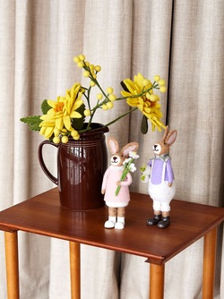 Ullfilt Stilk m/stor Blomst, Gul  - UND Norway