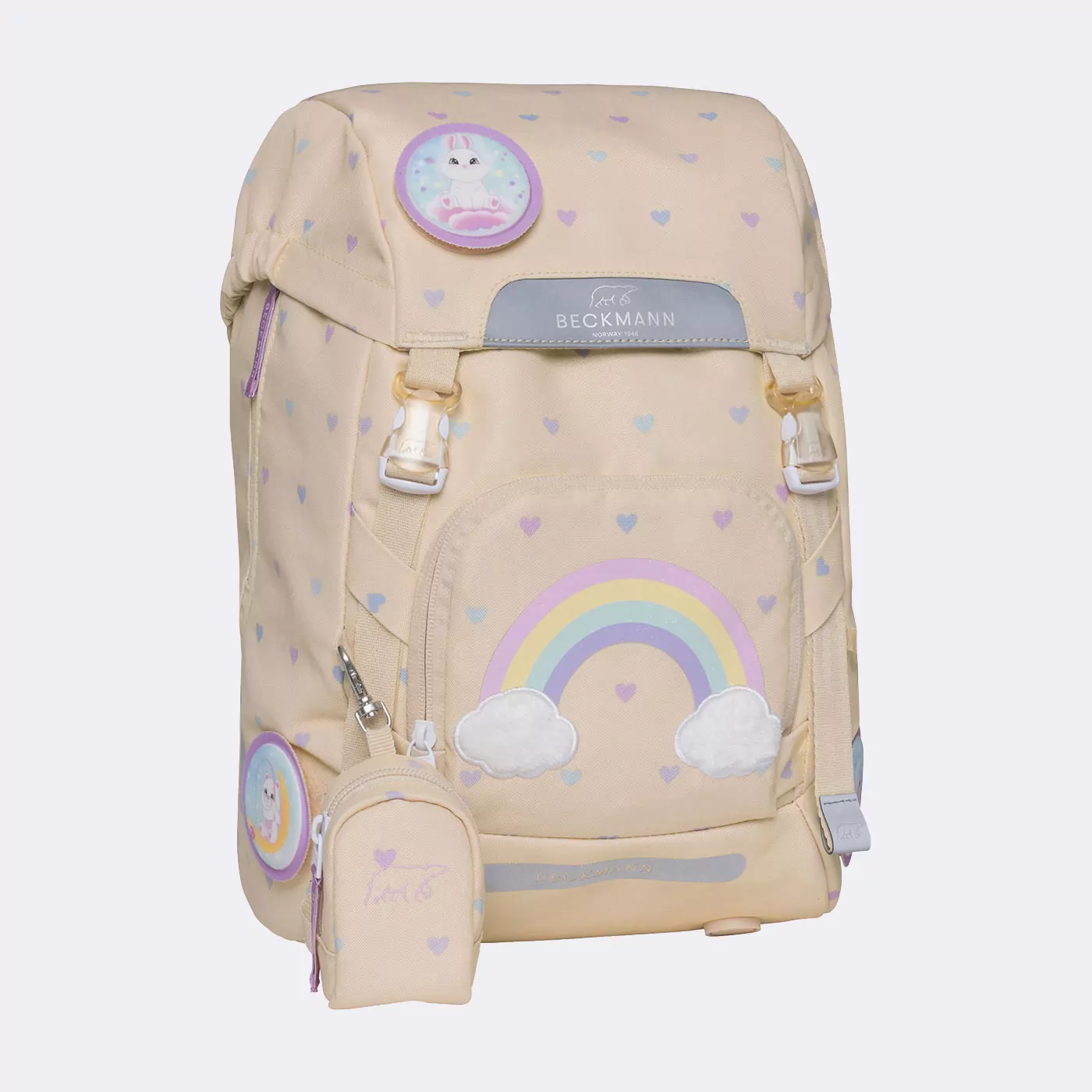 Beckmann Classic skolesekk sett, Yellow Heart - levering februar Yellow Heart pakketilbud - Beckmann