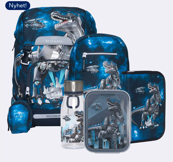 Beckmann Classic skolesekk sett, Tech Rex  - levering februar Tech Rex sett - Beckmann