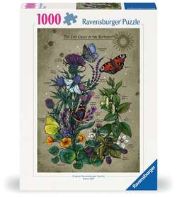 Ravensburger puslespill 1000 Lifecircle Butterfly 1000 biter - Ravensburger