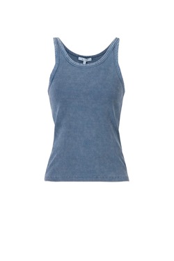 Blue Delia Denim Tank Top  - Blue Sportswear