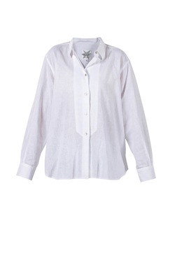 Blue Dagfrid Cotton/linen Shirt  - Blue Sportswear
