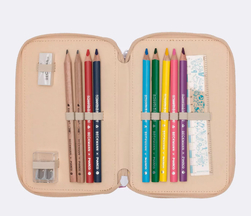 Beckmann Trelags pennal med innhold, Yellow Heart Yellow Heart - Beckmann