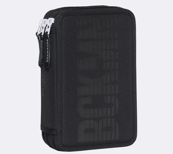 Beckmann Trelags pennal med innhold, Black Black - Beckmann