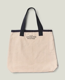 Handlenett i vevd jaquard, offwhite  - Lexington