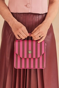 PIP Frances Cross Body Bag Small Stripe Pink  - Pip Studio