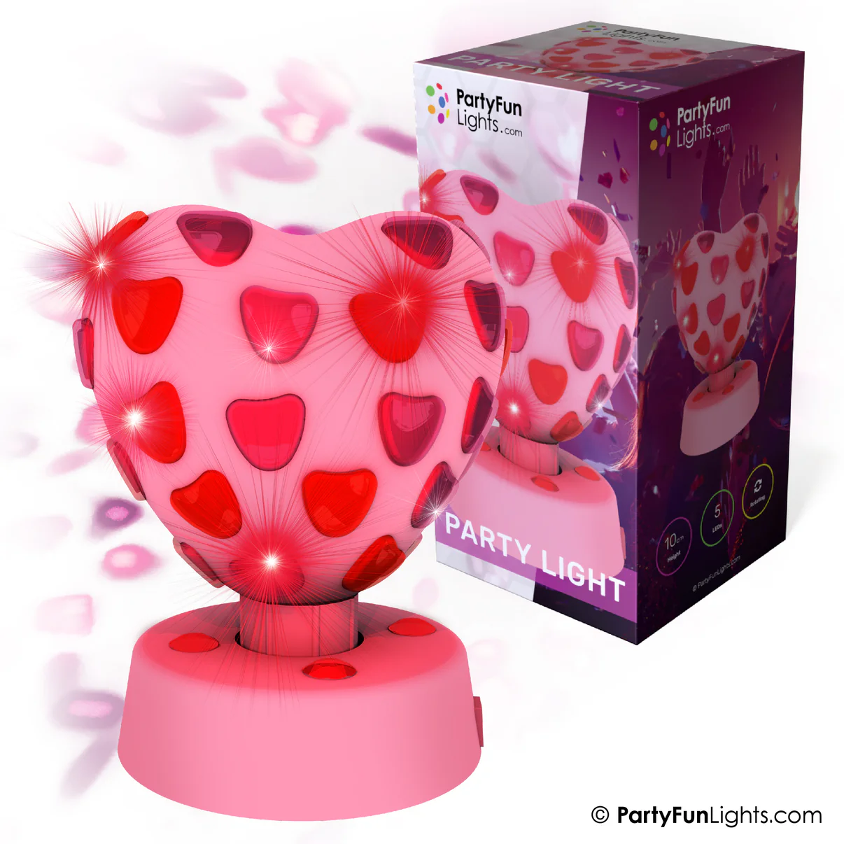 Heart Disco Light Ø:15,5cm Hjerte lampe - Salg
