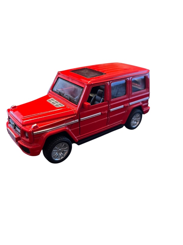 Jeep i Metall med Lyd og Lys.  Raud Mercedes - Leiker