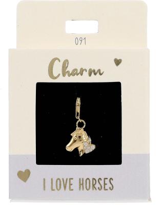 Express Yourself Anheng (Nickel free tested) - Gold I love horses Gold I love horses - Depesche